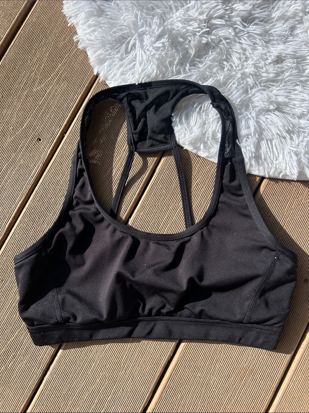 TYR Solid REILLY Sports Bra Swim Top Medium Support 
Black 
Size Small (4/6)